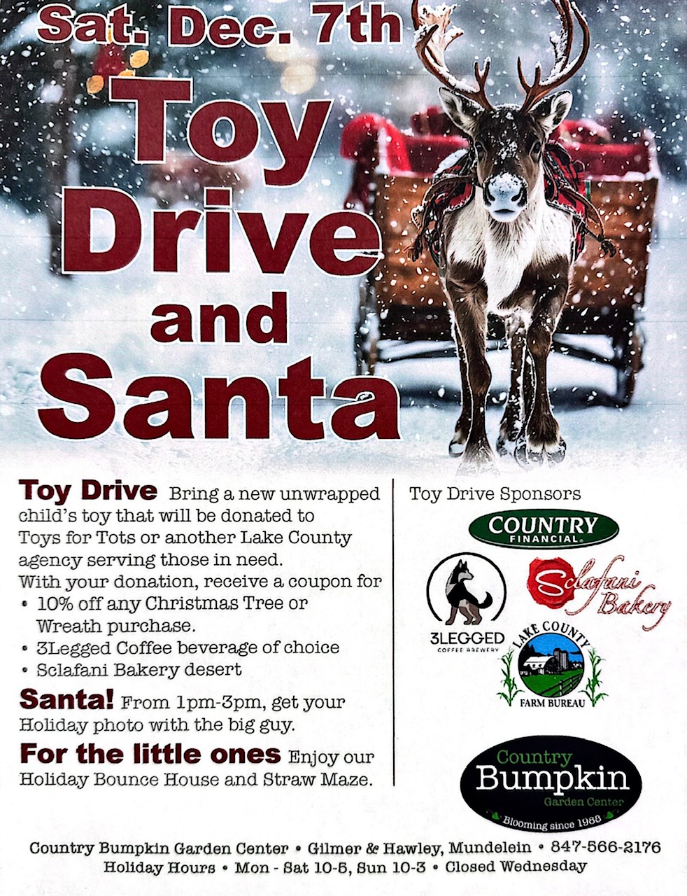 Country Bumpkin Garden Center - Toy Drive and Santa 2024